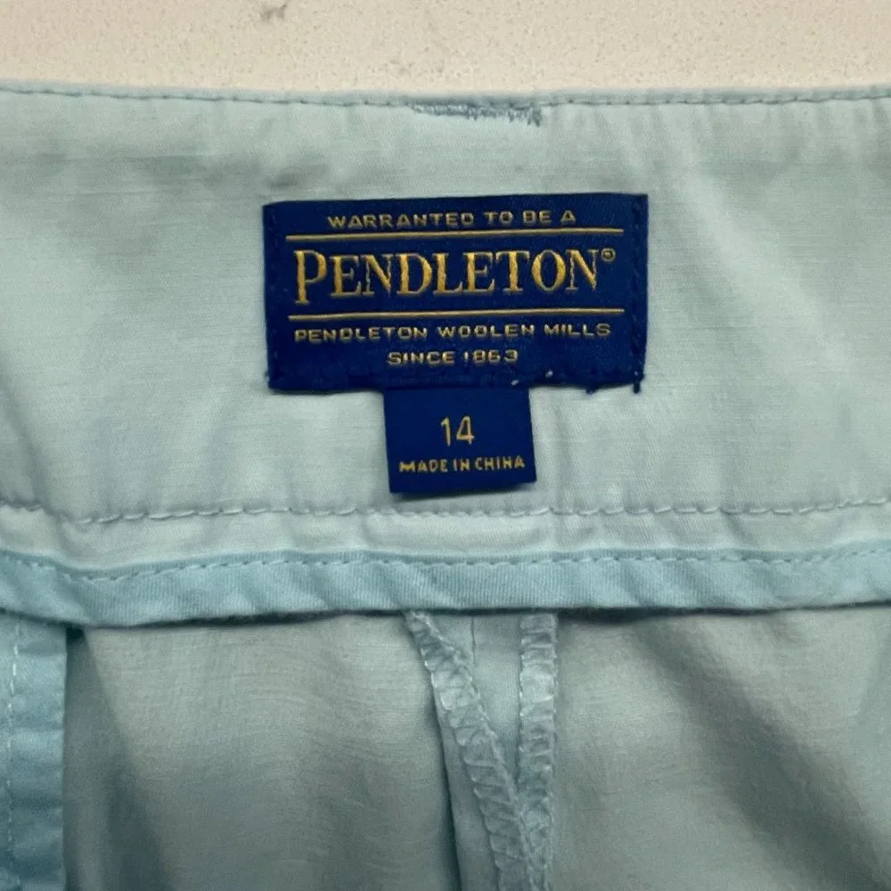 Pendleton Light Blue, Straight Leg Pants with Back Flap Pockets, Size‎ 14